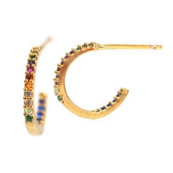 Tai Jewelry - Tai Small Rainbow Huggie NWT